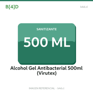 Envase de alcohol gel antibacterial Virutex de 500 ml.