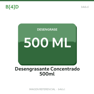 Envase de desengrasante concentrado de 500 ml.